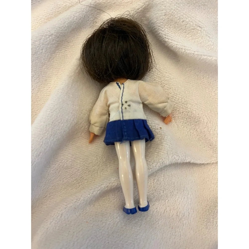 Vintage 1960's Dolly Darling Doll Brunette Bob Schoolgirl Outfit 2 inches